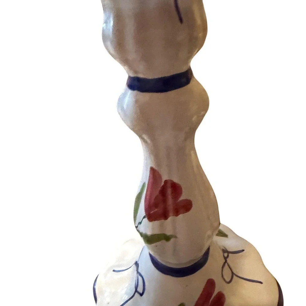 2 Hand Painted‎ Italian Ceramic Candle Holders 9